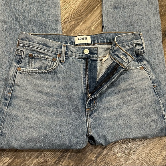 AGOLDE Size 27 Cherie High Rise Merit Straight Leg Fray Hem Jean - Picture 10 of 15